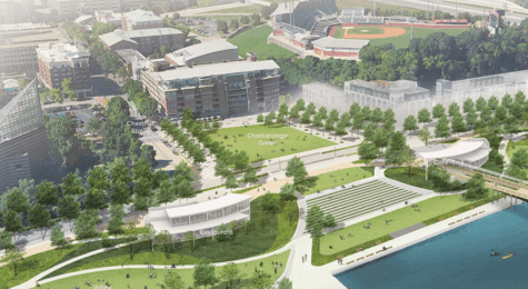River City Company launches a visionary plan for the Chattanooga riverfront, showcased in the rendering.