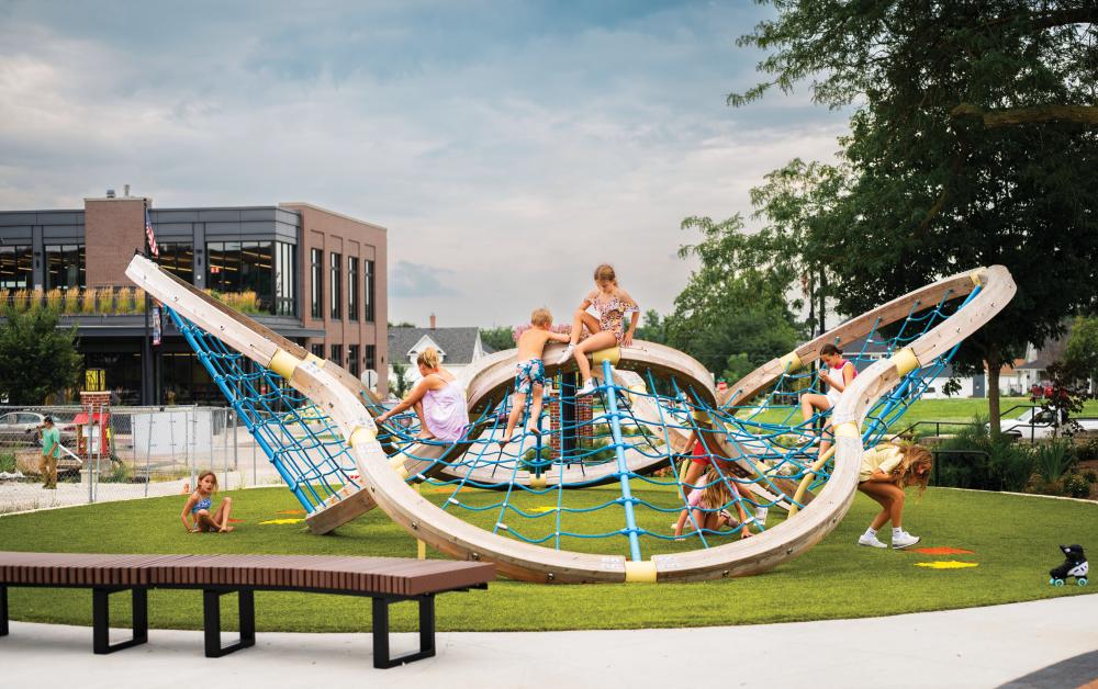 Uptown Marion features family-friendly spaces.