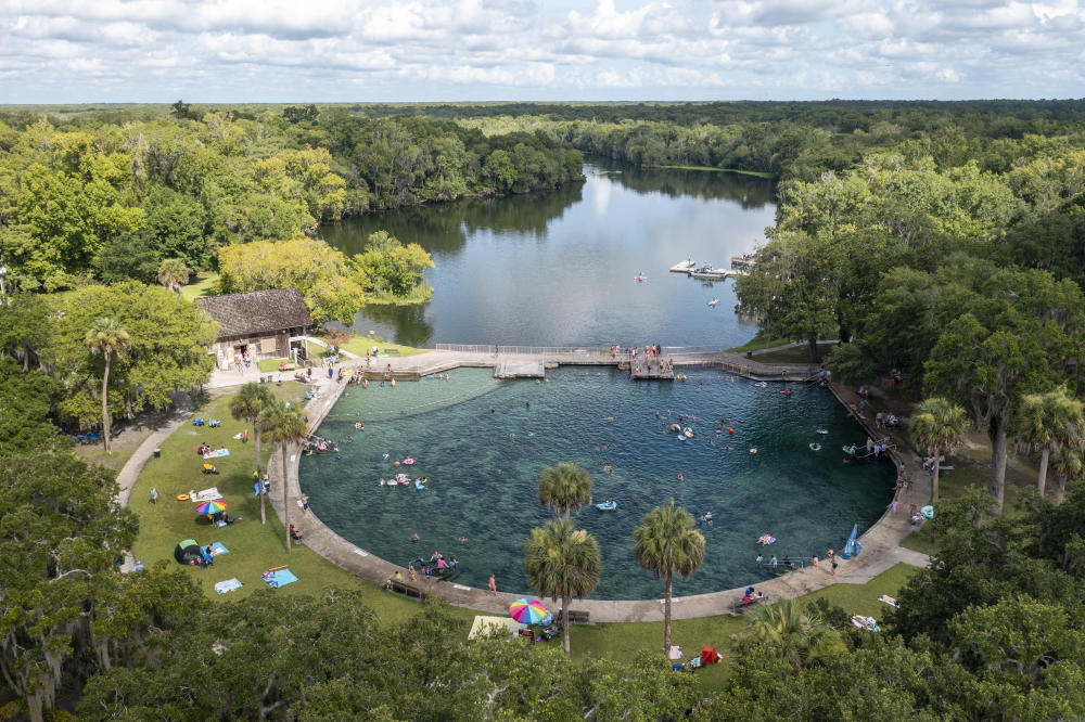 aerial shot of DeLeon Springs