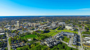 Aerial shot of Spartanburg