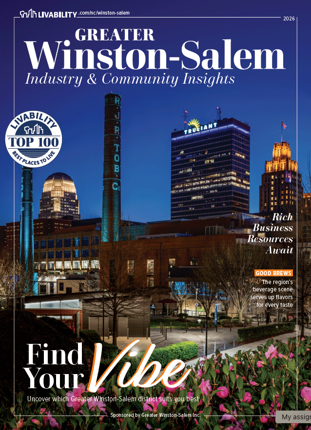 2026 Livability Greater Winston-Salem Industry & Community Insights magazine cover