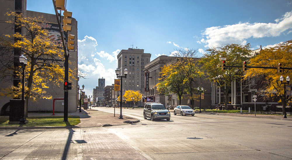 View of downtown Saginaw, MI