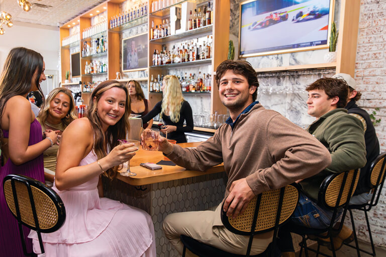 ECU Nursing students enjoy drinks at Crush Vodka Distillery & Cocktail Bar in Greenville, NC.