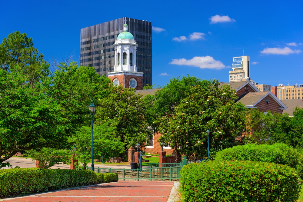 A view of downtown Augusta, Georgia.