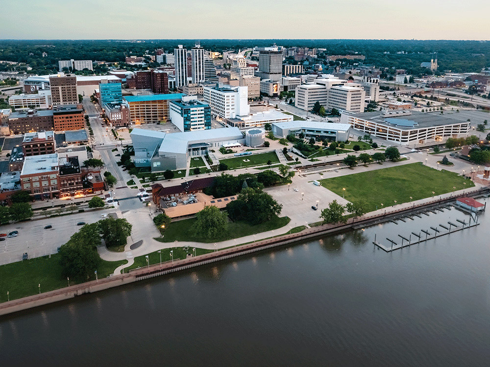 Downtown Peoria at dawn