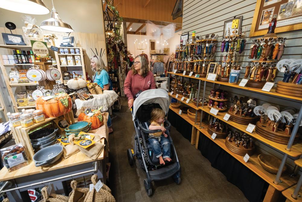 Visitors shop at The Emporium in downtown Castle Rock, CO.