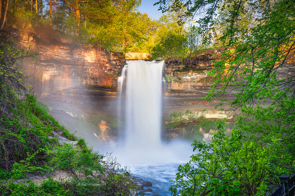 Minnehaha Falls in Minneapolis, MN