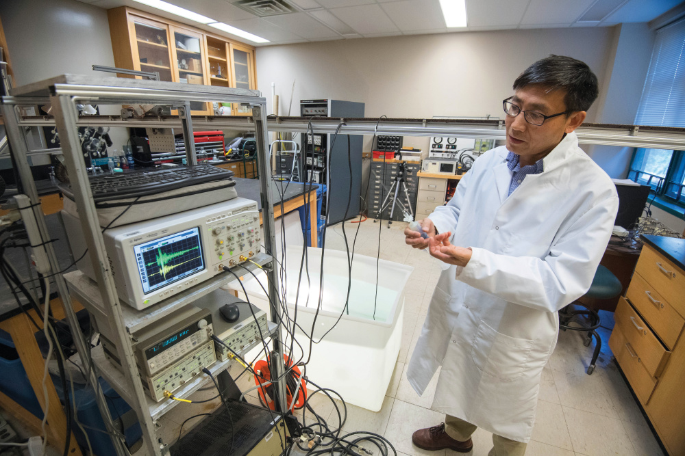 Dr. Lu is getting a $500,000 grant to work on acoustic detection of oil and gas leaks in the Gulf of Mexico.