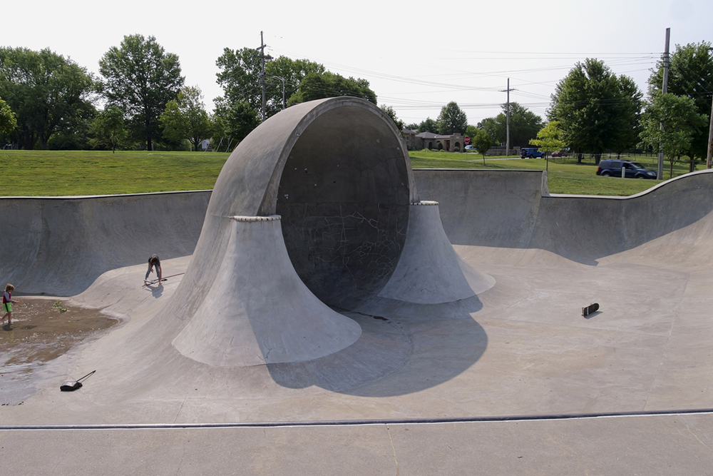 Swarner Skatepark in Shawnee, KS.
