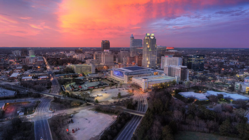 Raleigh, North Carolina, USA downtown city skyline.