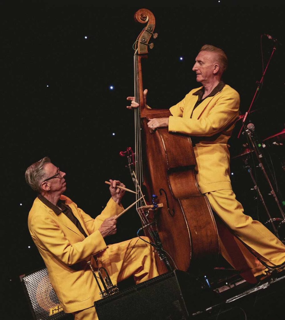 Musicians play music at Jimmy's Jazz & Blues Club.
