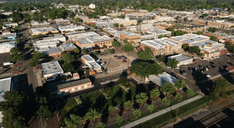 Aerial view of downtown Nampa, ID