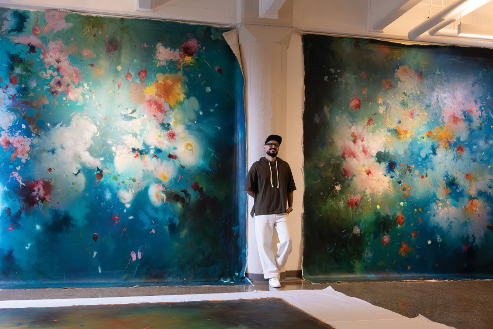 Painter Bassim Al Shaker at Art Fair 14C
