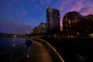 Views of the W Hoboken Hotel in Hoboken New Jersey
