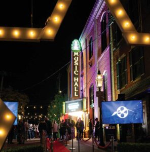 The Music Hall historic theater exterior in Portsmouth NH.