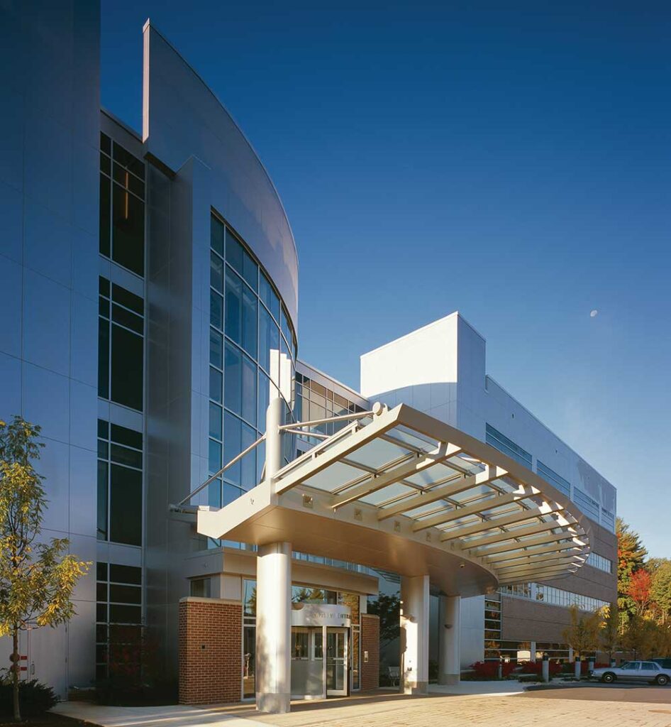 Exterior view of Exeter Hospital.