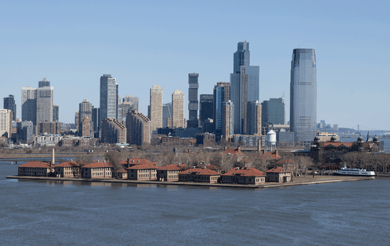Aerial view of Hudson County, NJ.