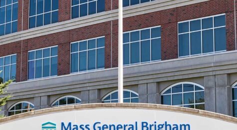 Exterior shot of the Mass General Cancer Center at Mass General Brigham Wentworth-Douglass Hospital.