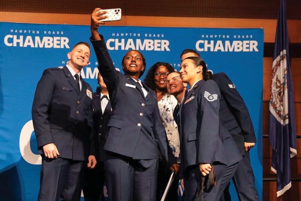 Attendees at the Military Citizen of the Year Hampton Roads Chamber event