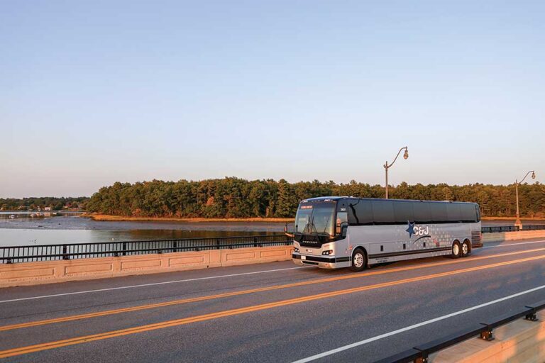 CJ Bus Lines motorcoach terminal Portsmouth, NH.