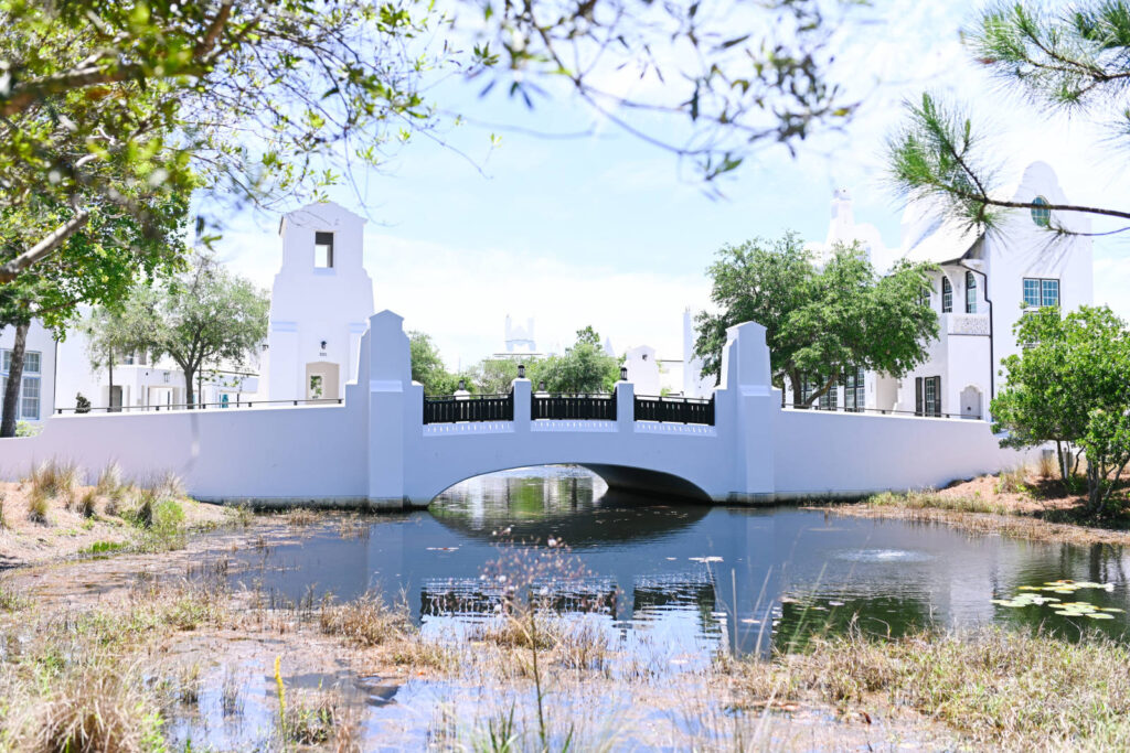 Lake Marilyn is a man-made body of water named . The lake was named after the iconic Marilyn Monroe. The bridge serves as a beautiful pedestrian and bicycle link. It connects the northern residential rows of the community to the Alys Beach Nature Trail. This 20-acre preserve features winding elevated boardwalks.