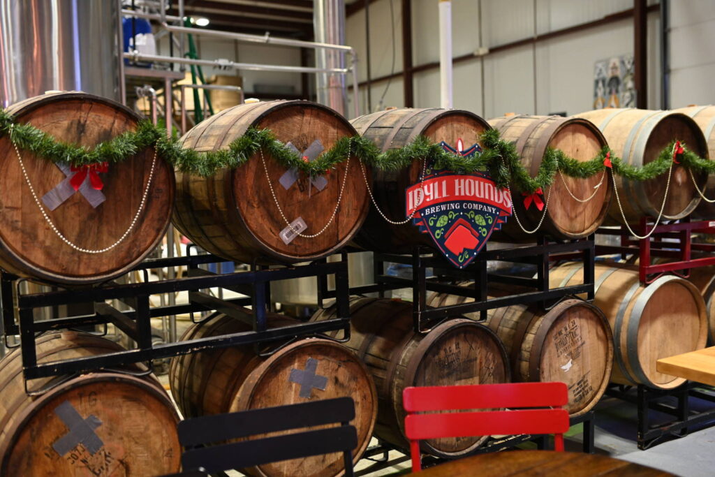 Kegs at Idyll Hounds Brewing Company