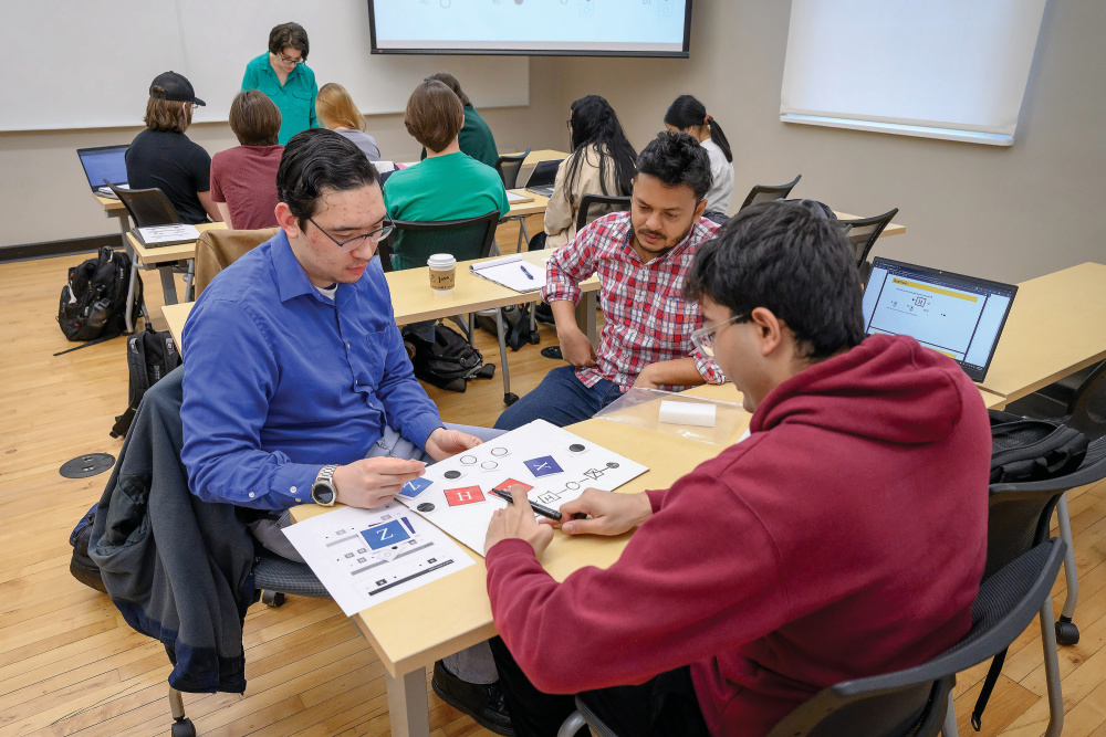 Students work together during a Quantum Computing for Beginners in Wiser-Patten Science Hall at MTSU.