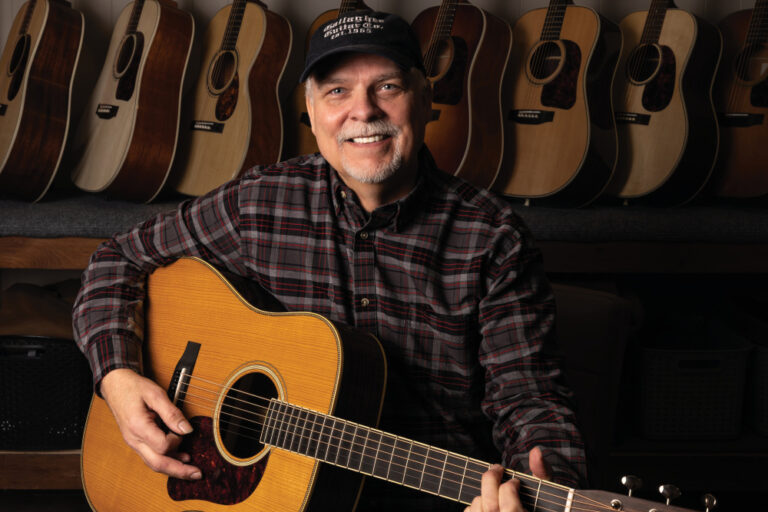 David Mathis, owner of Gallagher Guitar Co.