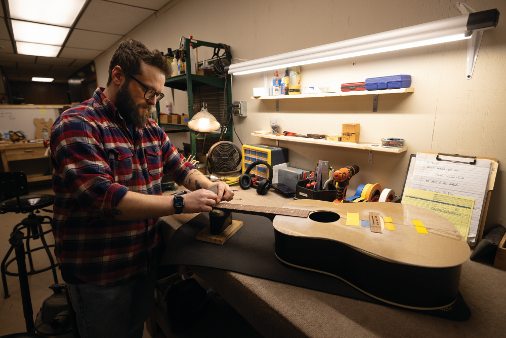 Hand-built in limited batches, each Gallagher guitar can take over 70 hours to perfect.