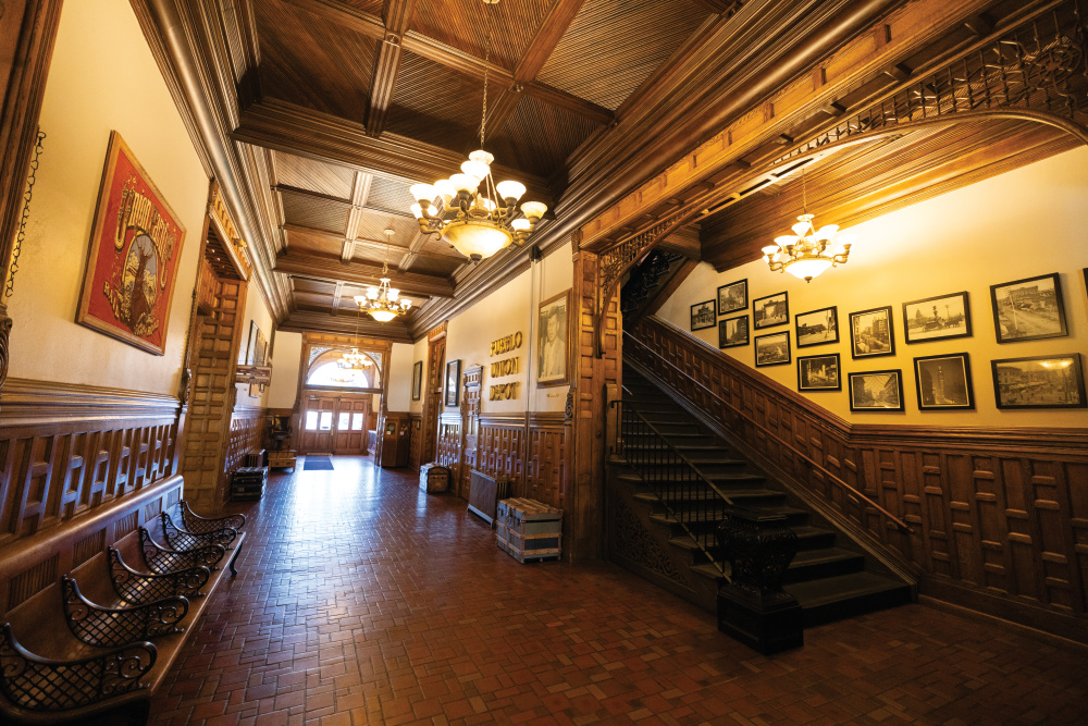 Interiors of Pueblo Union Depot in downtown Pueblo, Colorado.