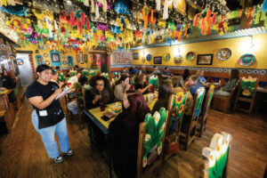 Visitors dine during lunch at Don Juan on the Square in Tyler, Texas.
