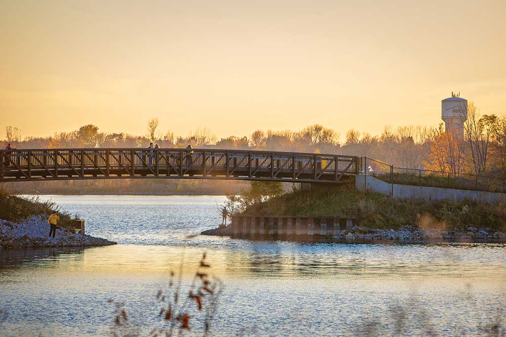 Ada Hayden Heritage Park scenic lake trail in Ames Iowa