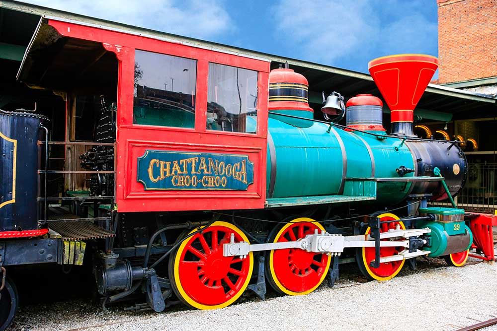 The Hotel Chalet historic train car hotel suites in Chattanooga Tennessee.
