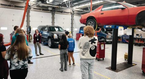 High school students participating in a Rising Leaders Academy workshop focused on career readiness in Ames Iowa.