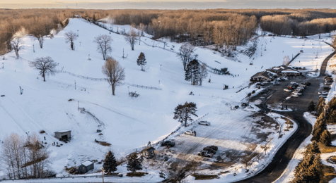 Aerial view of Snow Snake Ski & Golf in Harrison, Michigan