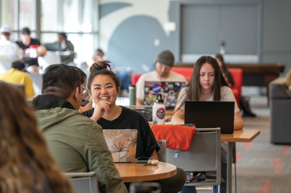 Students Studying in the CUB on the campus of Washington State University