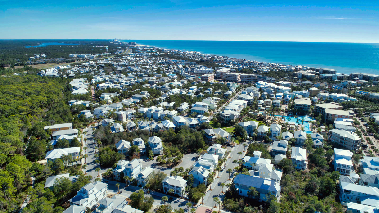 A view over thehomes of Seacrest Beach