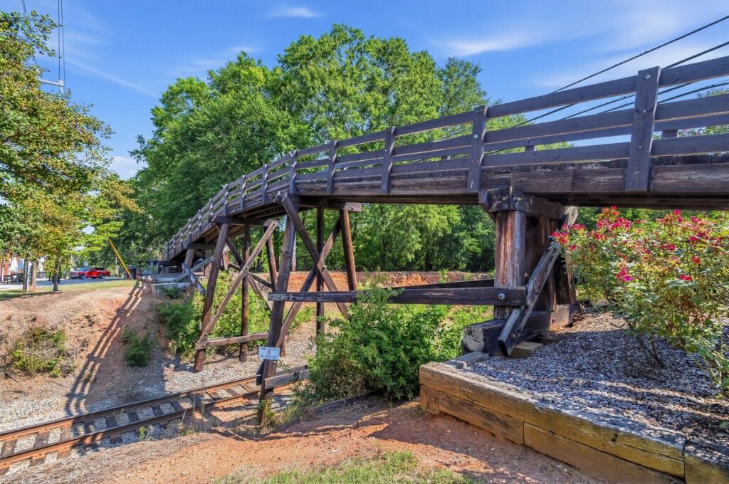 Overhad Bridge in downtown Waxhaw