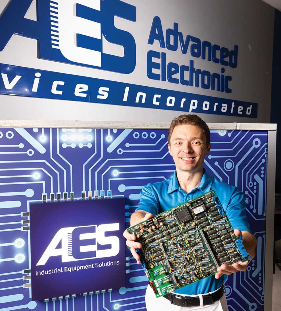 AES CEO Nicholas Cooke at the company’s location in Mount Airy.