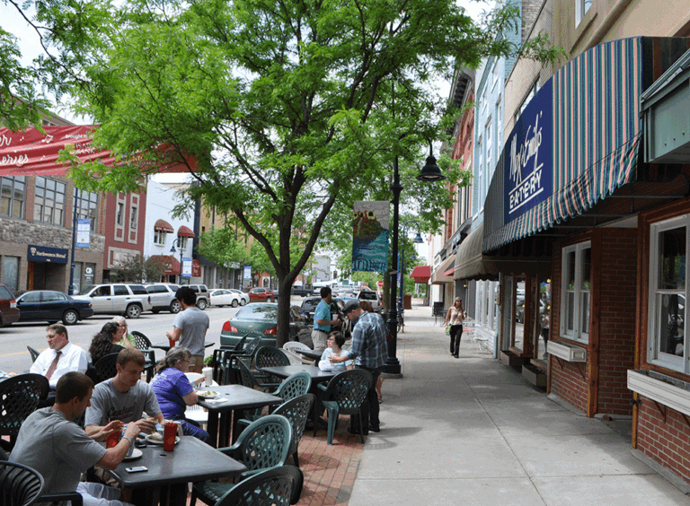 View of downtown Mt. Pleasant, MI