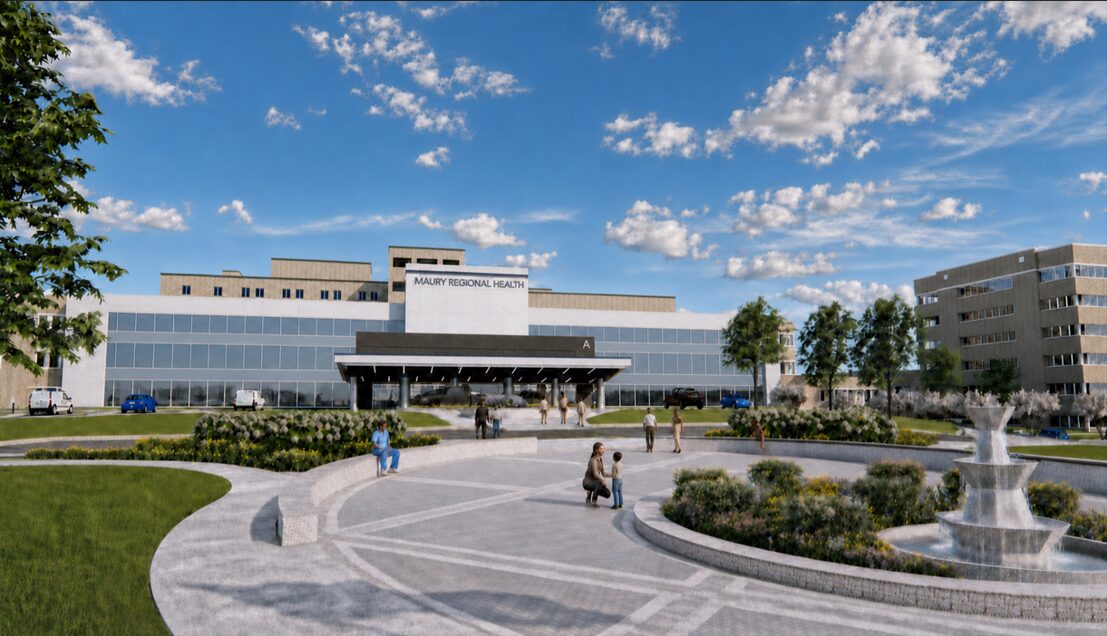 rendering of new Maury County health care facility