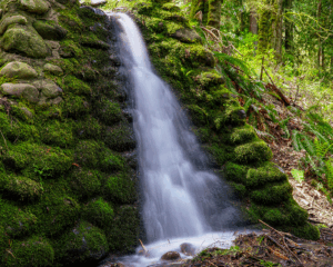 Waterfall along Wildwood Creek in Puyallup, WA