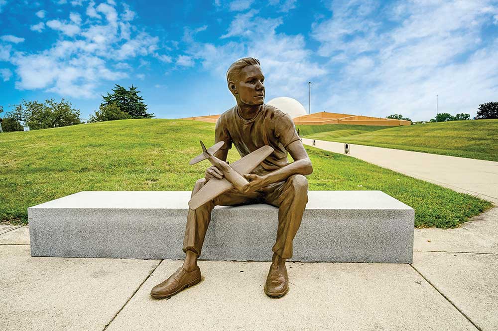 Statue at Armstrong Air & Space Museum in the Greater Dayton Ohio region.