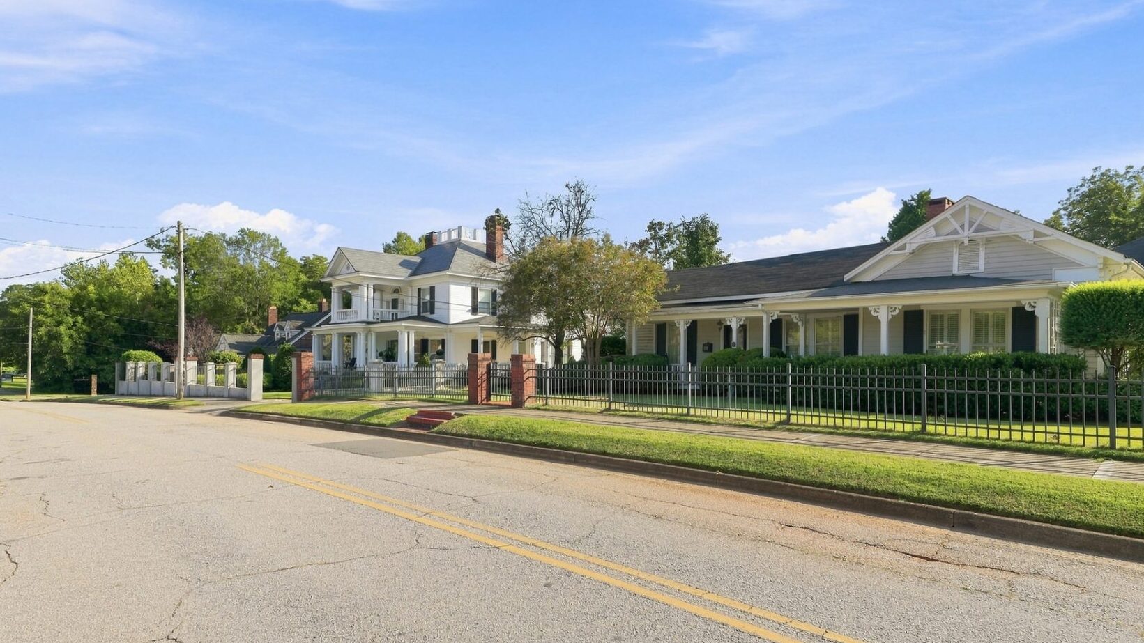 Homes along Main Street in downtown Fort Mill, SC