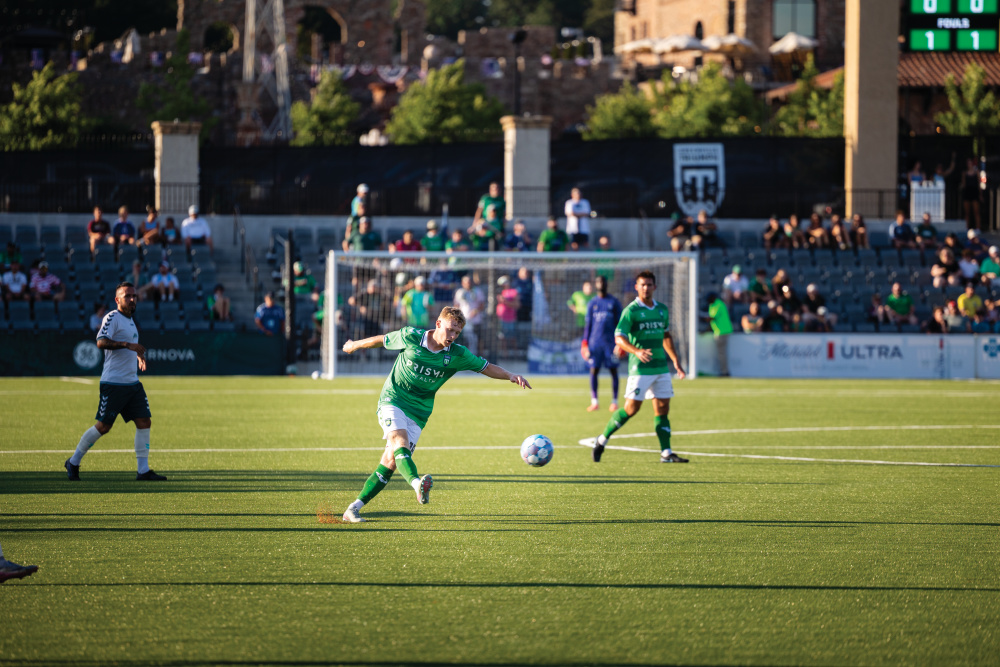 The Greenville Triumph soccer team play at their new stadium GE Vernova Park in Greenville, SC.