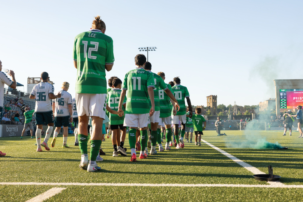 The Greenville Triumph soccer team play at their new stadium GE Vernova Park in Greenville, SC.