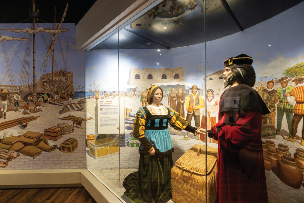 A display on the1554 San Esteban shipwreck at the Corpus Christi Museum of Science and History. 
