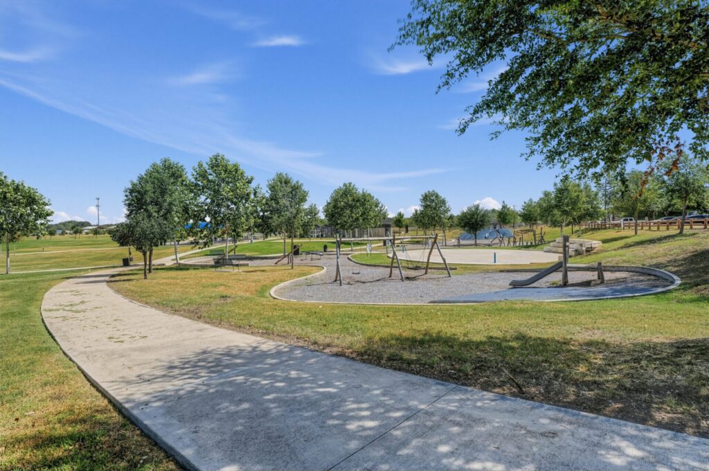 Good share and great green space walkways line Buda Amphitheater Park