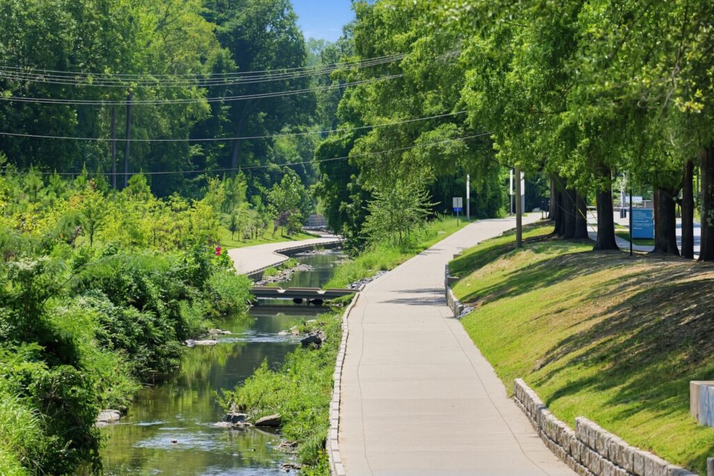 Little Sugar Greenway in Charlotte, NC.