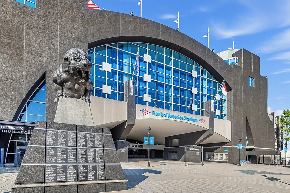 Bank of America Stadium in Charlotte, NC.